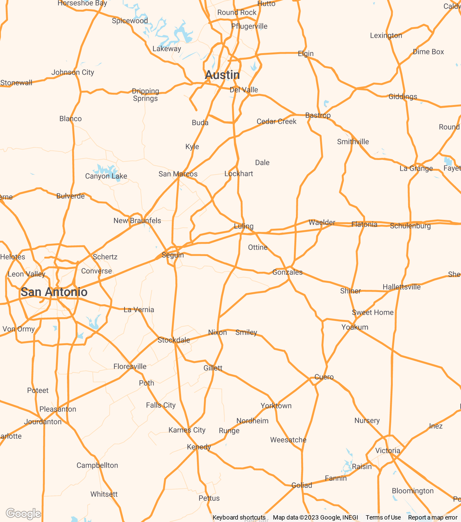 Community Health Centers of South Central Texas Locations Map