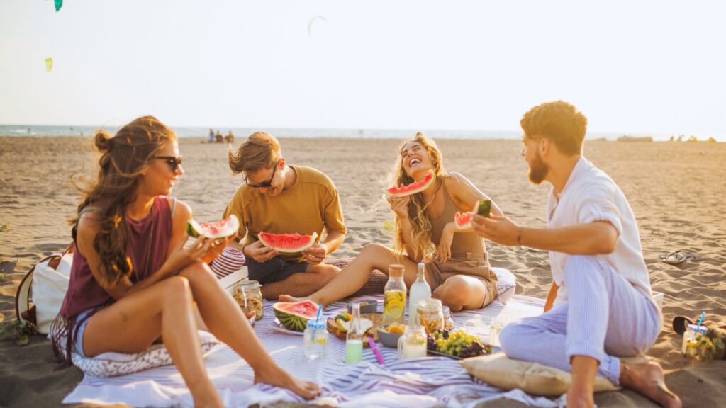 Friends at the beach