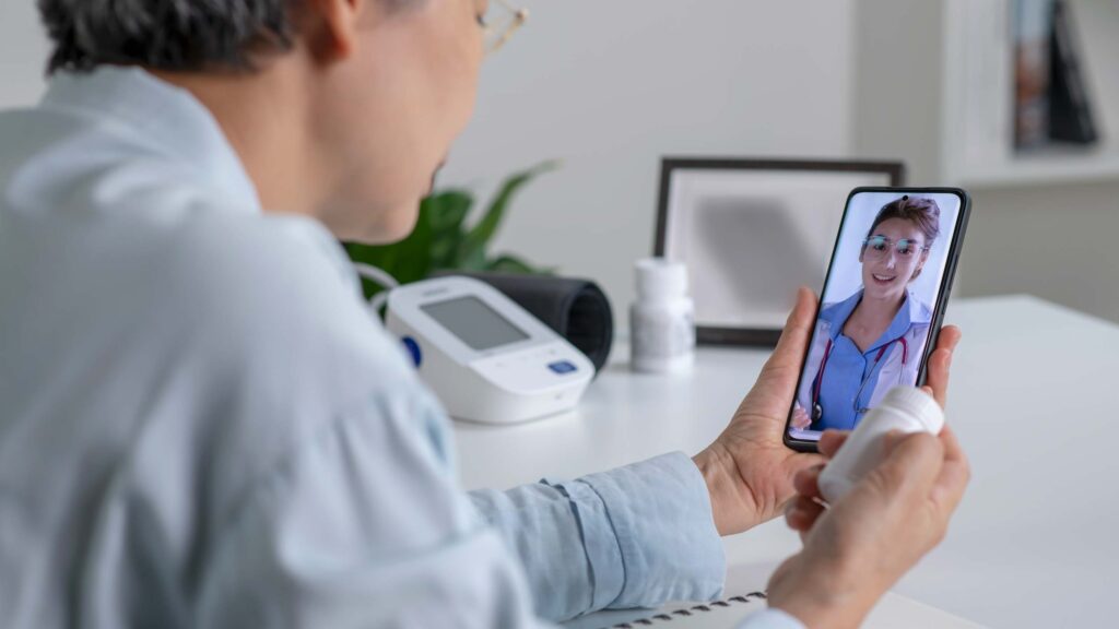 telehealth sevices and appointments - patient on a telehealth appointment