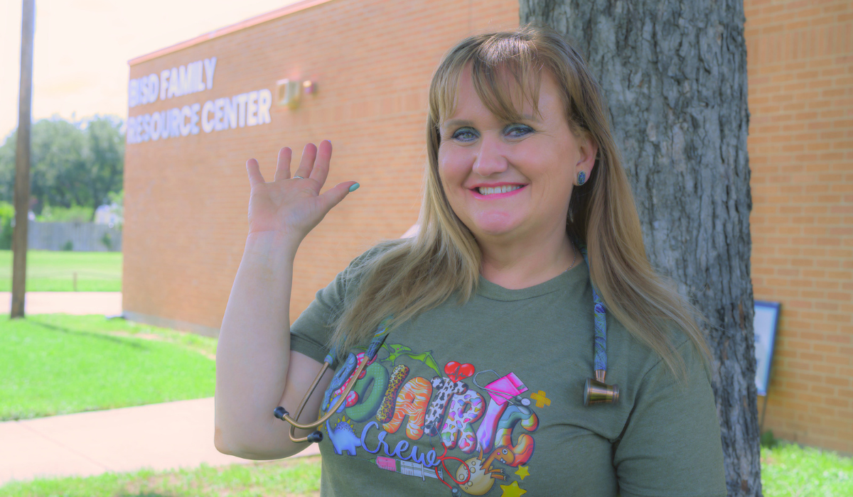 Nurse Cassandra Haley at Bastrop ISD Health Center