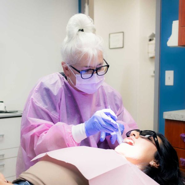 Patient receiving dental care