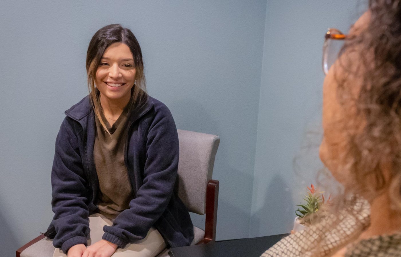 Patient with Mental Health Care Provider at Community Health Centers of South Central Texas SALUD MENTAL