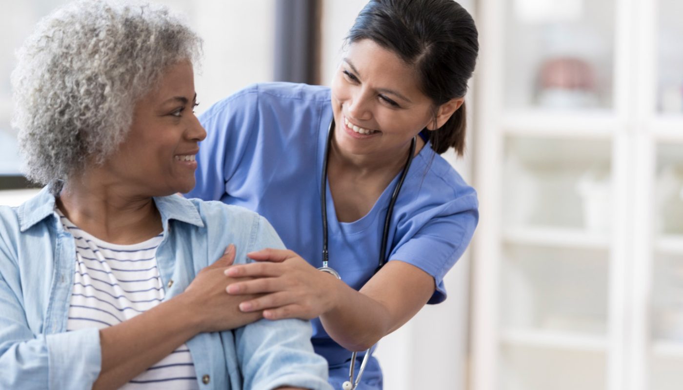 senior services patient with nurse - senior care at Community Health Centers of South Central Texas (CHCSCT)